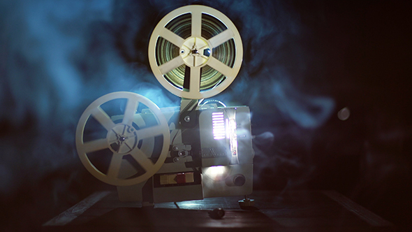 Old Film Projector in a Smoke, Stock Footage | VideoHive