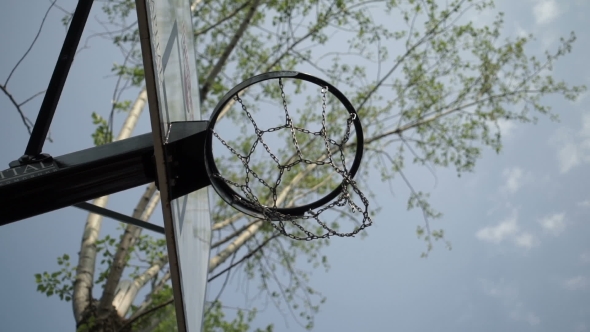 Basketball Ball Got in the Ring