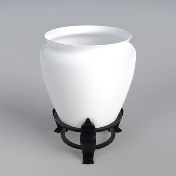 Vase on a holder - 3DOcean Item for Sale