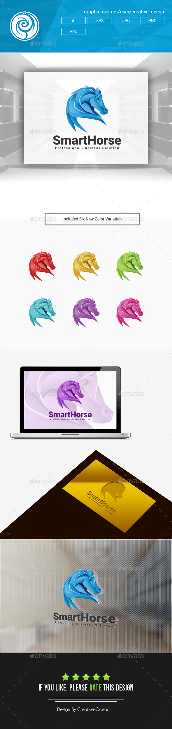 Horse Logo - 3d Abstract