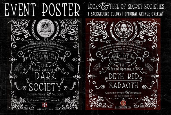 Vintage Hermetic Poster - Events Flyers