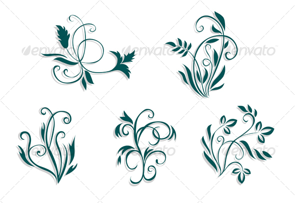 Floral decorations - Flourishes / Swirls Decorative