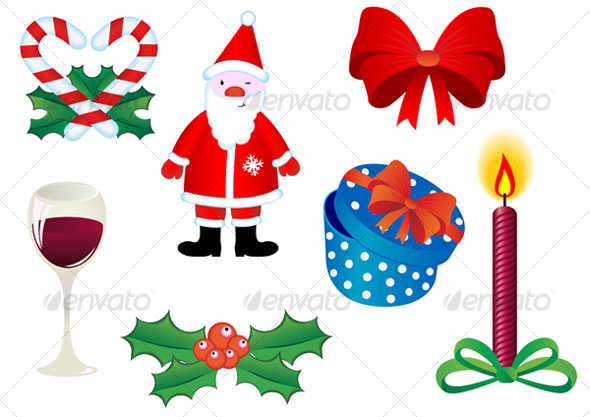 Christmas icons and symbols - Seasons/Holidays Conceptual