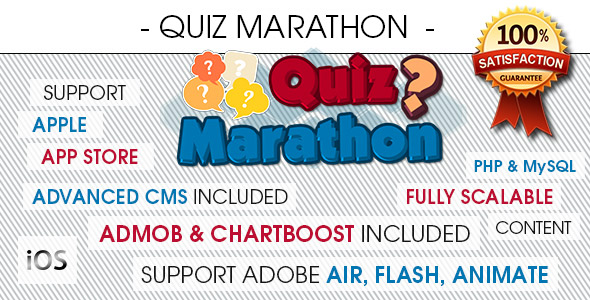 Quiz Marathon Trivia With CMS - iOS - CodeCanyon Item for Sale