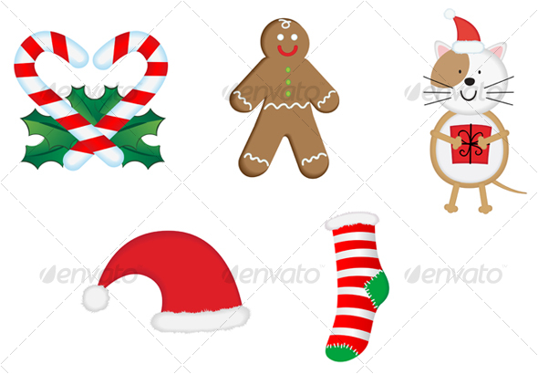 Christmas icons and symbols for design - Seasons/Holidays Conceptual