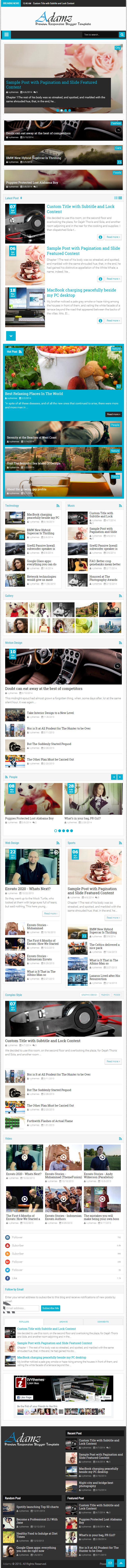  Adamz Responsive Blogger Template Free Download Download Adamz 