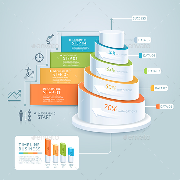business staircase diagram template