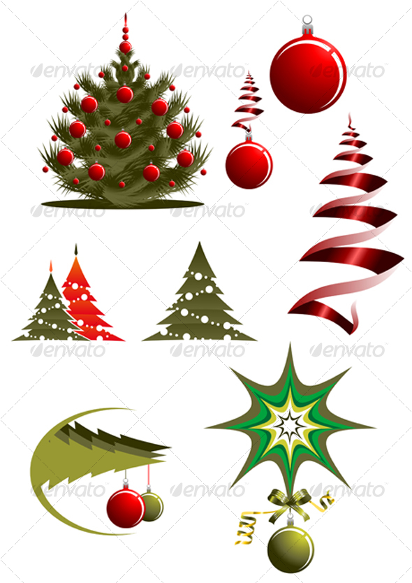 Christmas icons and symbols - Seasons/Holidays Conceptual
