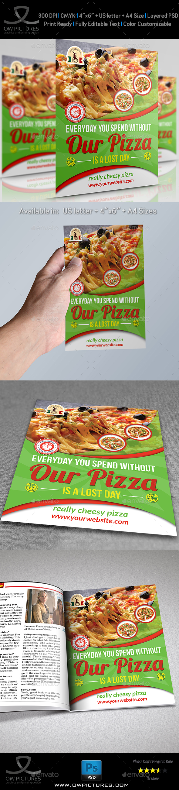 Pizza Restaurant Flyer Template