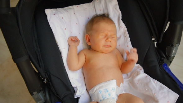 Newborn Baby Sneezes In The Car Seat