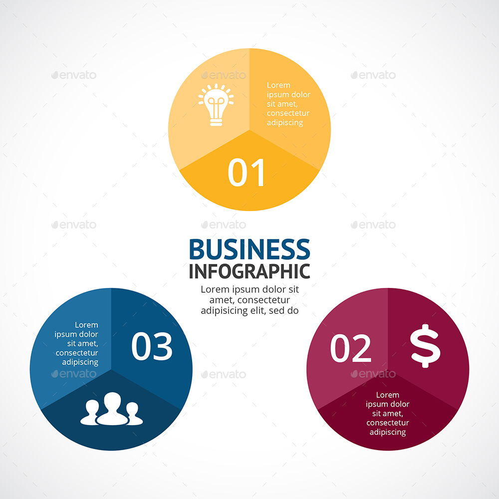 3 Steps Infographics. Vol.1 By Infographic Templates 