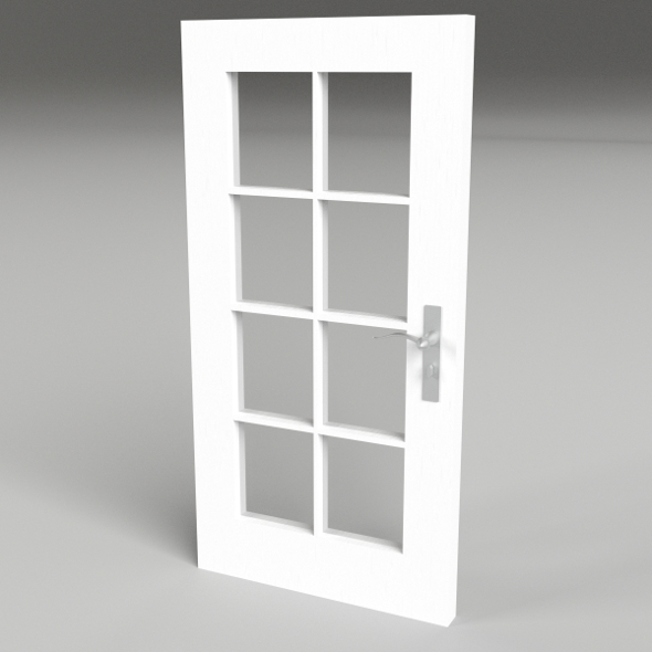 8 panel glass door - 3DOcean Item for Sale
