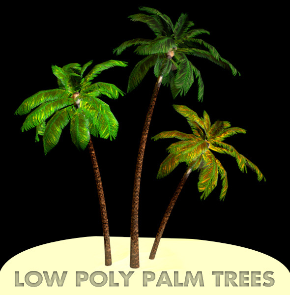 Low Poly Palm - 3Docean 1744175
