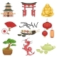 Japanese Culture Symbols Set by Top_Vectors | GraphicRiver