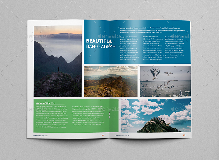 Travel Agency Brochure & Catalog Template, Print Templates 