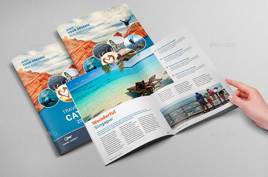 Travel Agency Brochure & Catalog Template, Print Templates | GraphicRiver