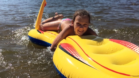 Girl Bathes In The River