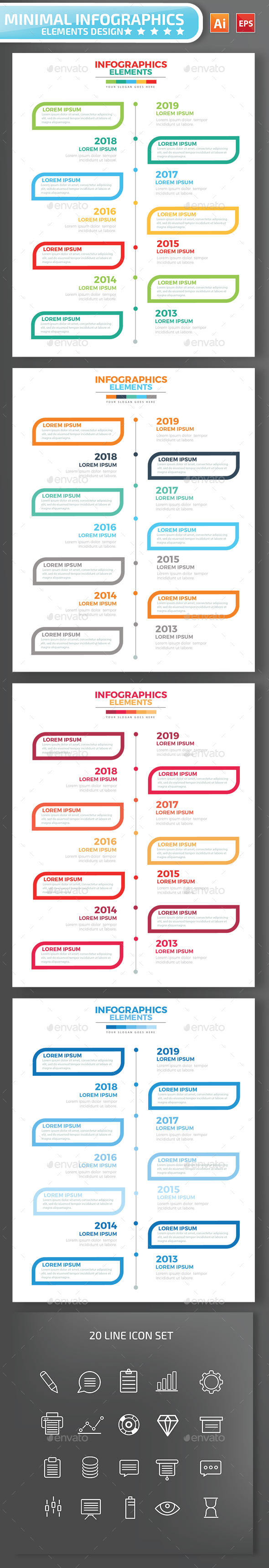 Minimal Timeline infographic Design