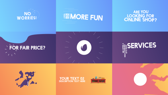 Kinetic Typography Video Displays template preview