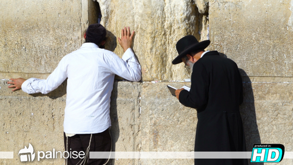 Jewish Pray at Western Wall, Jerusalem Israel