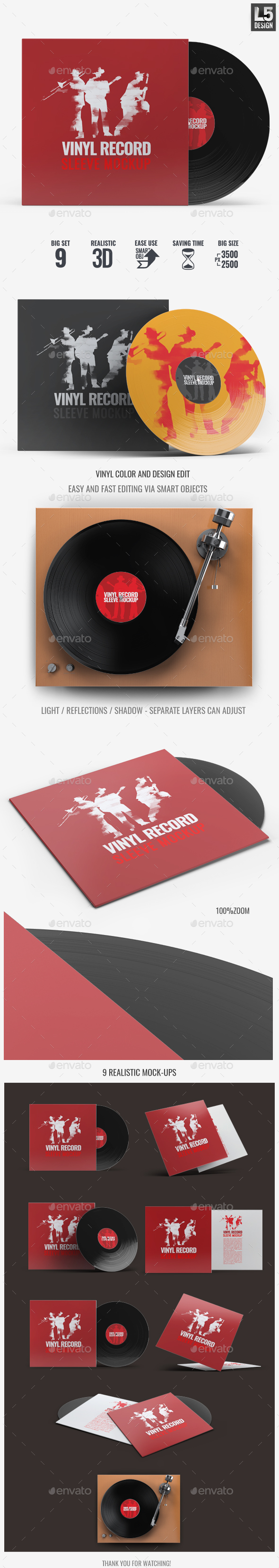 Download Vinyl Record Sleeve Mock Up By L5design Graphicriver