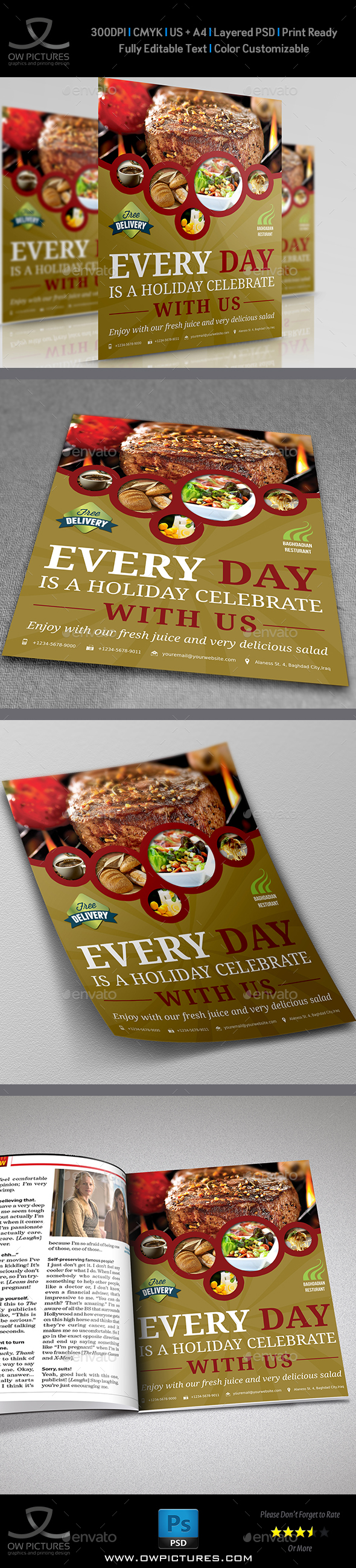 Restaurant Flyer Template Vol.4