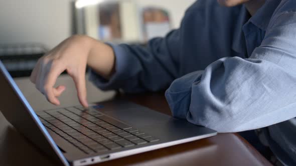 Young Girl Is Working On Computer 2