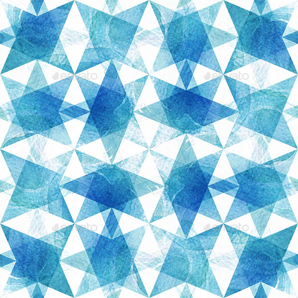 Blue Watercolor Patterns Set, Graphics | GraphicRiver