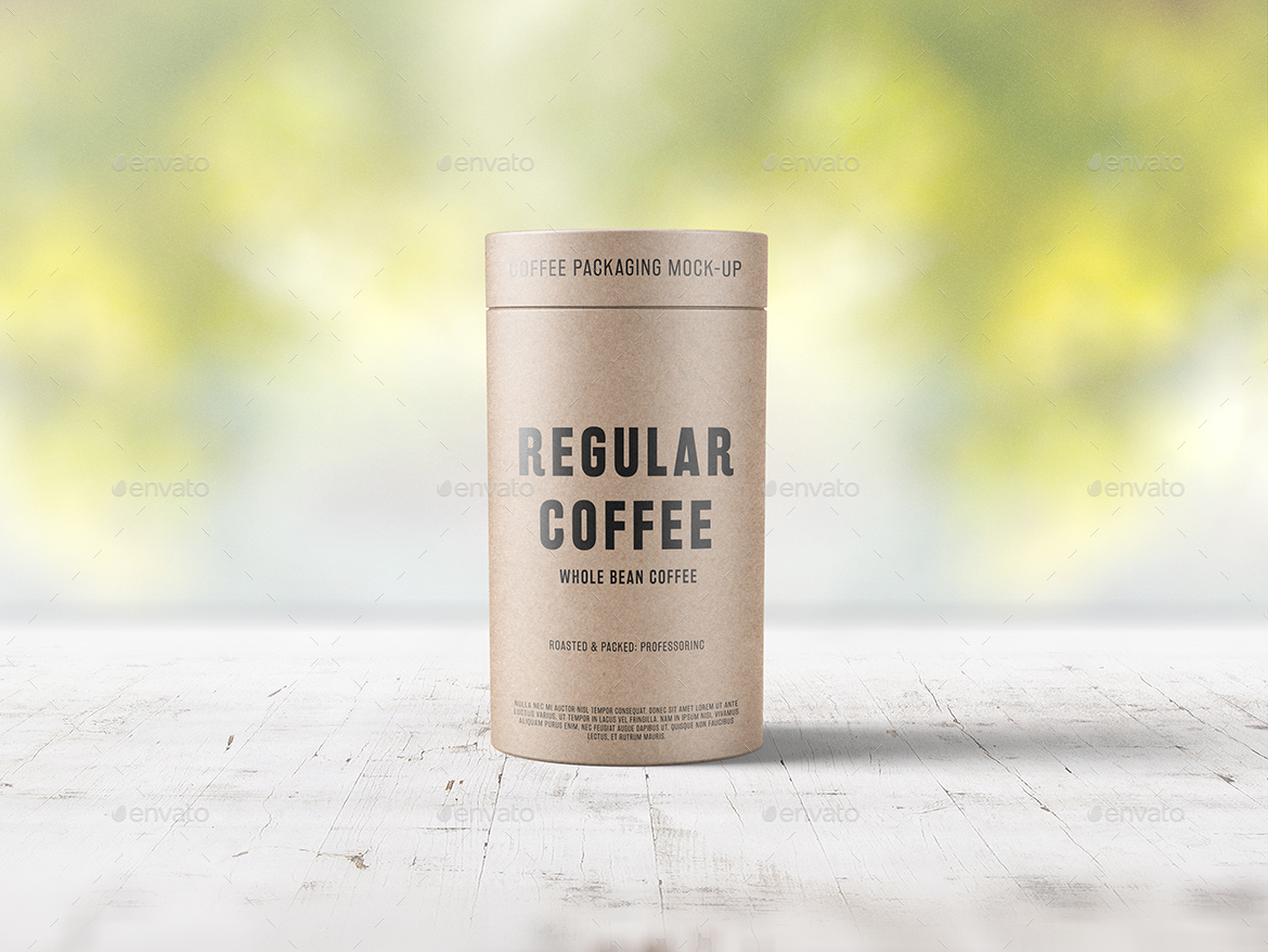 Paper Tube Coffee Package Mock Up By Professorinc Graphicriver.