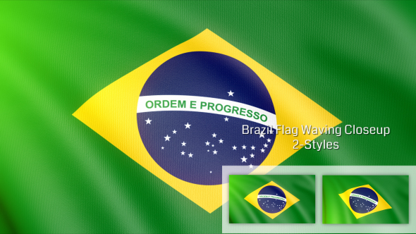 Brazil Flag Waving