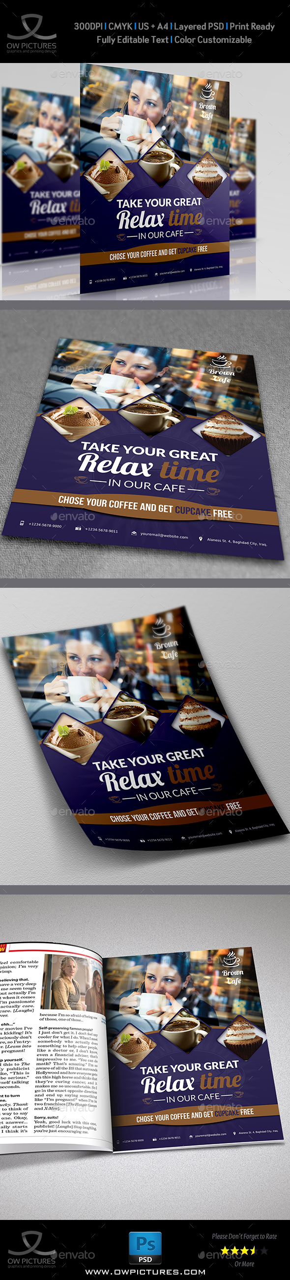 Cafe Restaurant Flyer Template Vol.2