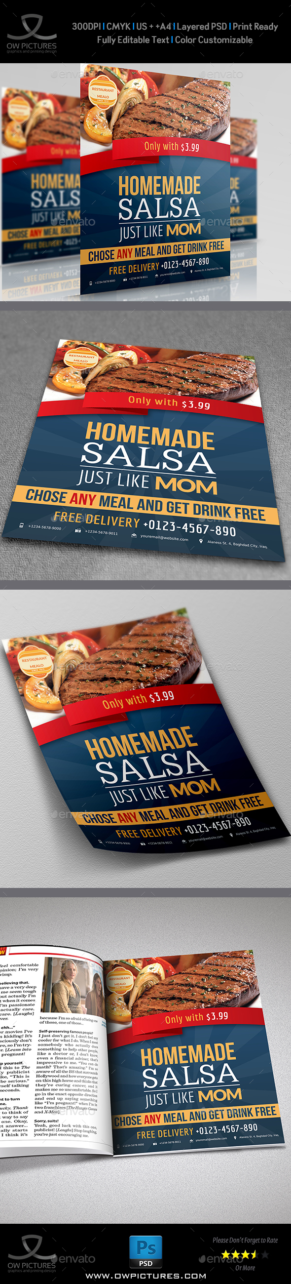 Restaurant Flyer Template Vol.3