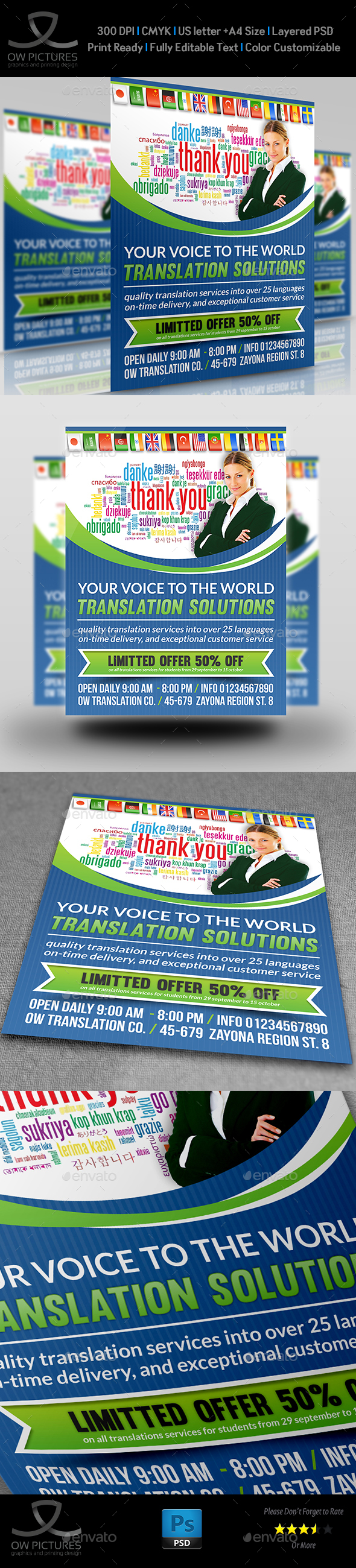 translation services flyer template by owpictures graphicriver translation services flyer