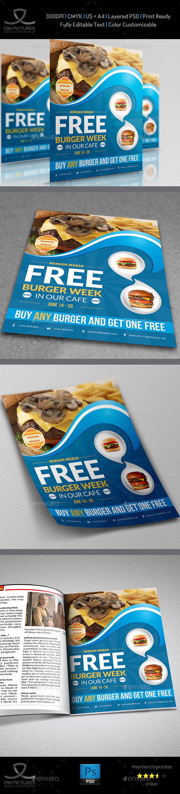 Burger Restaurant Flyer Vol.2