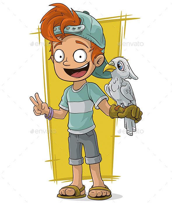 Cartoon Redhead Funny Smiling Boy Character Stock Vector (Royalty Free)  1533631268 Shutterstock