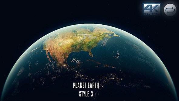 Planet Earth - Orbit View Ver. 3 - 4K