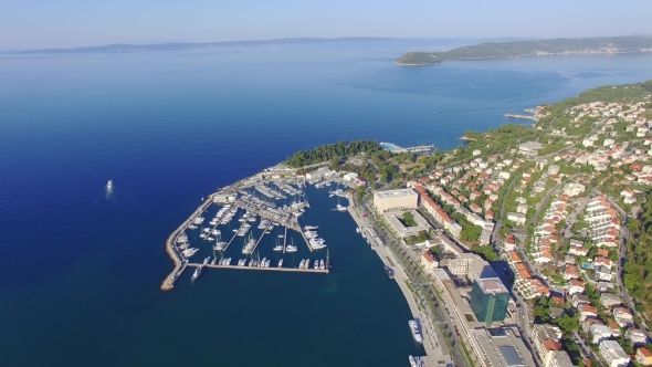 Aerial View Of Marina In Split alt