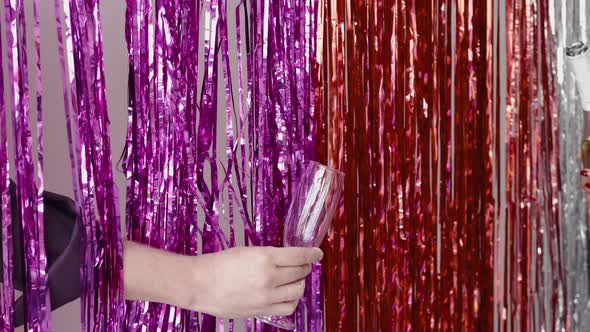 Corporate Party Hiding Man Holiday Drink Festive alt