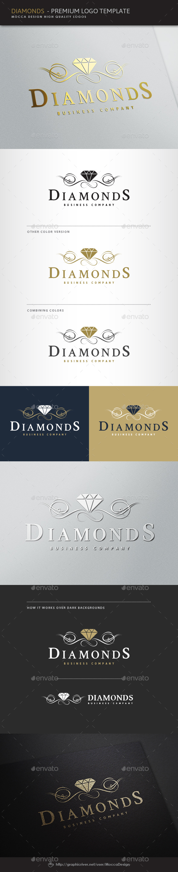Diamonds Logo - Objects Logo Templates