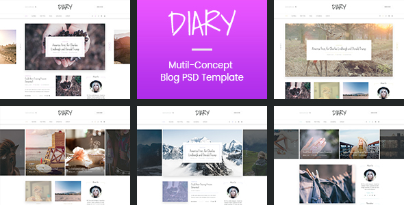 Diary Personal - ThemeForest 17298949