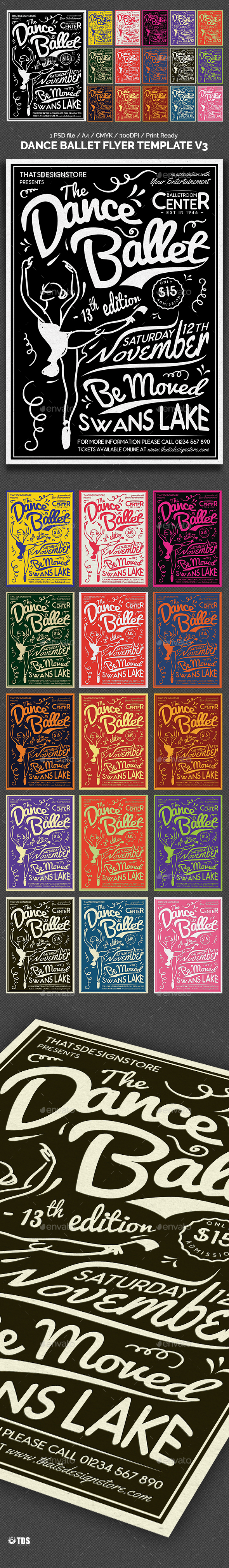 Dance Ballet Flyer Template V3 - Events Flyers