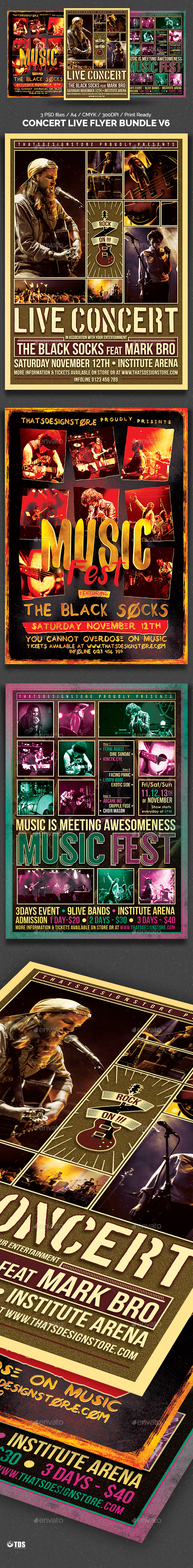 Concert Live Flyer Bundle V6 - Concerts Events
