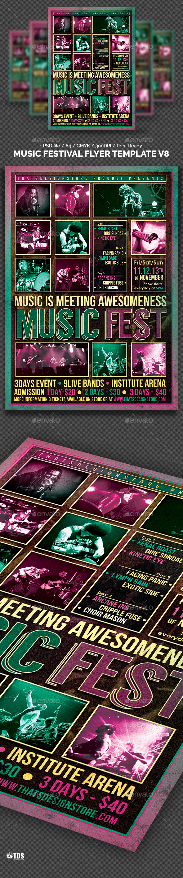 Music Festival Flyer Template V8 - Concerts Events