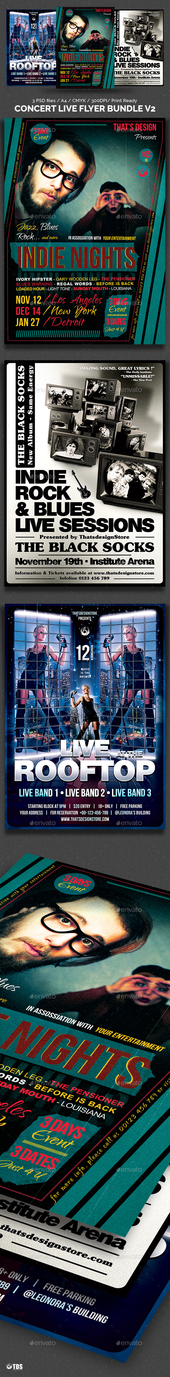 Concert Live Flyer Bundle V2 - Concerts Events