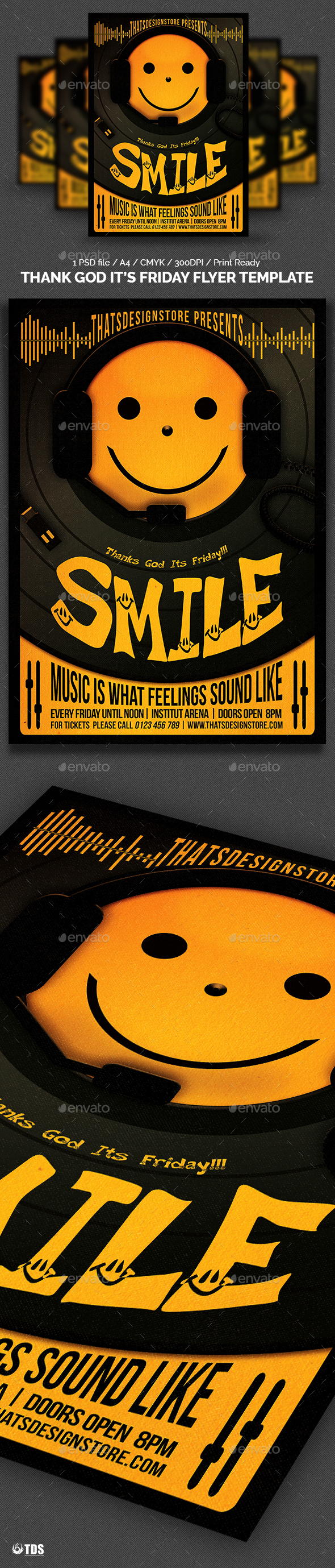 Thank God It's Friday Flyer Template - Clubs & Parties Events