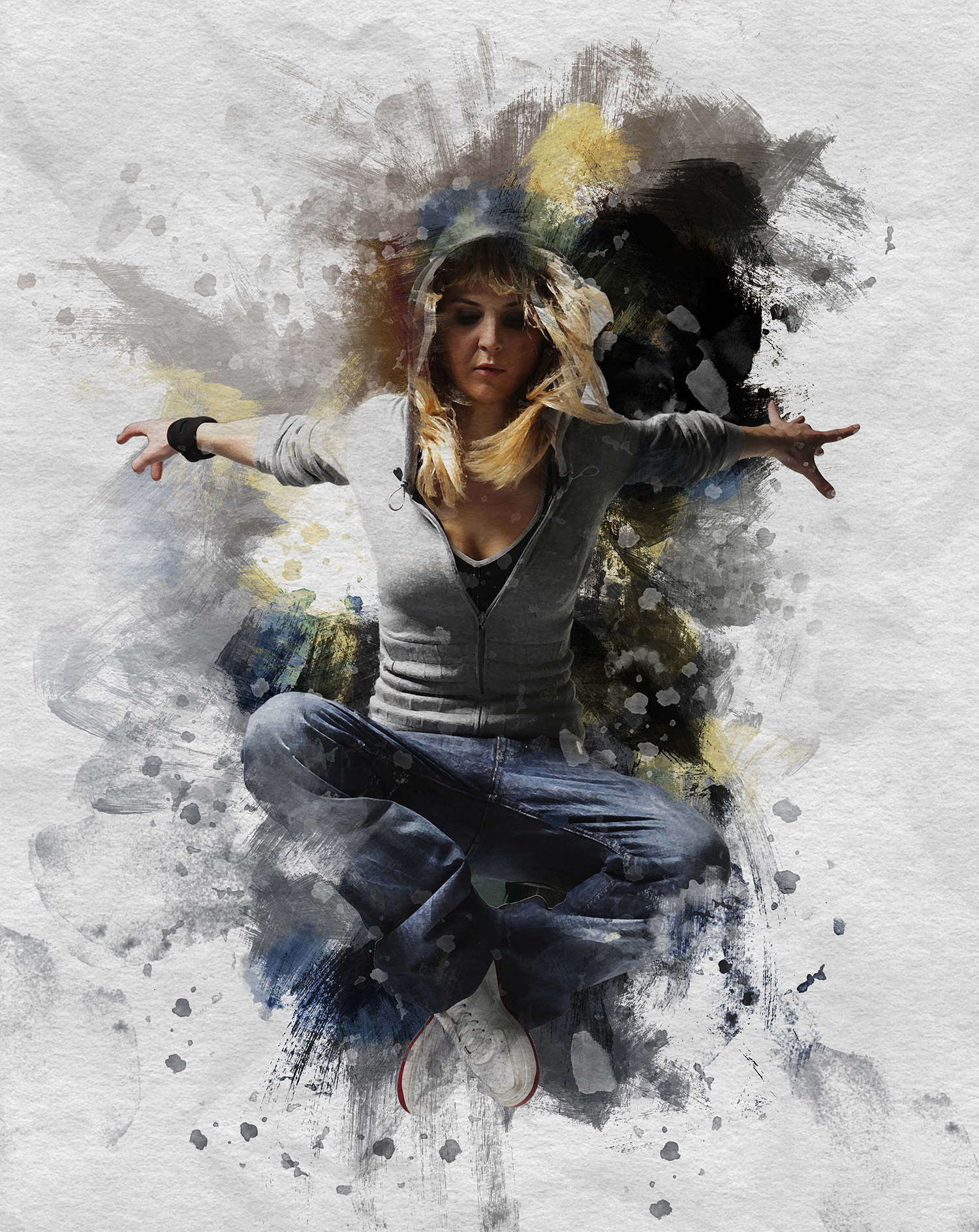 download action smudge painting photoshop
