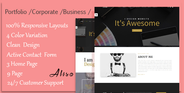 Special Alisa - Responsive Corporate, Business, Creative , Portfolio & Blog Template