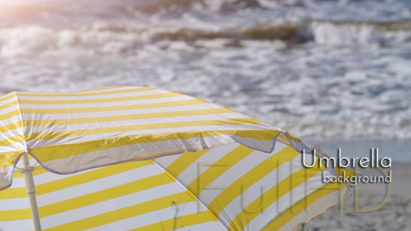 Umbrella on Sandy Beach