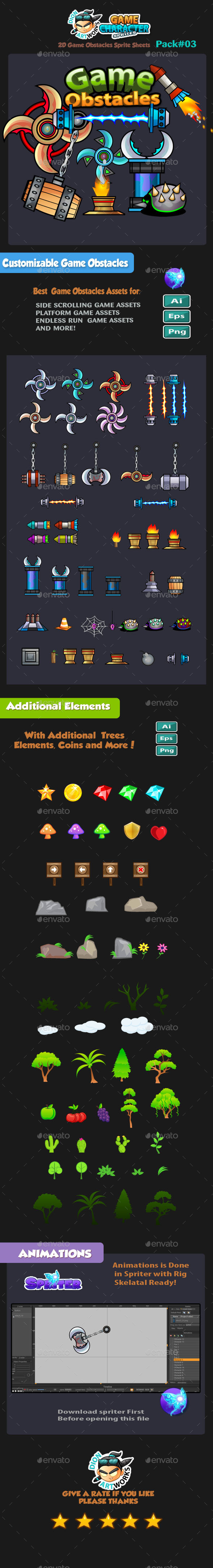 2D Game Obstacles 03 by pasilan | GraphicRiver