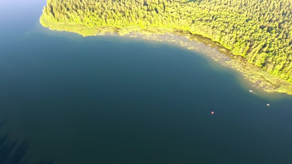 Beautiful Lake Aerial View